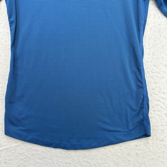 Peak Coldpruf Shirt Womens Medium M Blue Striped Long Sleeve Base Layer - Picture 12 of 12
